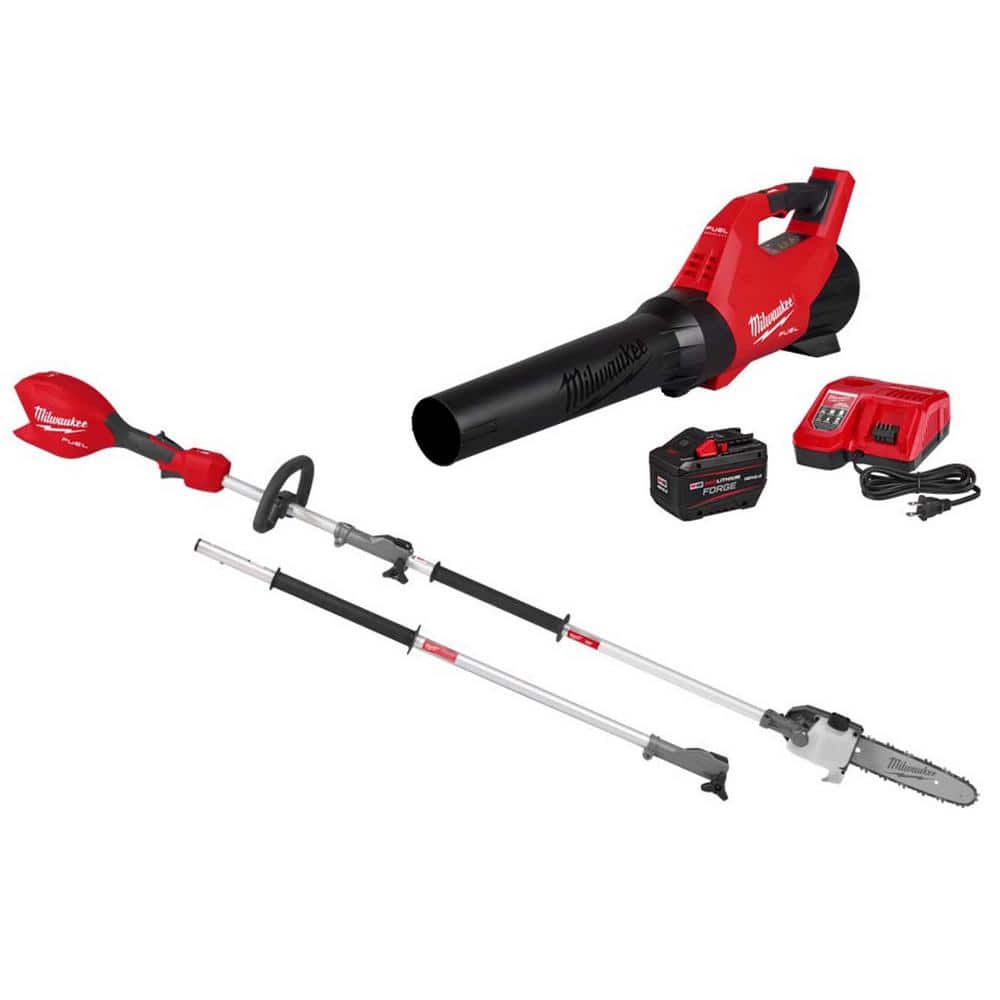 M18 FUEL 18V 10 in. Brushless Cordless QUIK-LOK Battery Powered Pole Saw w/ Blower, 8.0 Ah Forge Batteries, Charger price history on PriceWatchPro