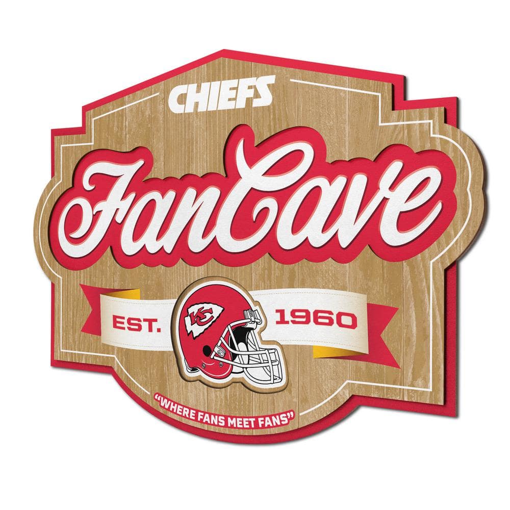 YouTheFan NFL Kansas City Chiefs Fan Cave Decorative Sign 1903530