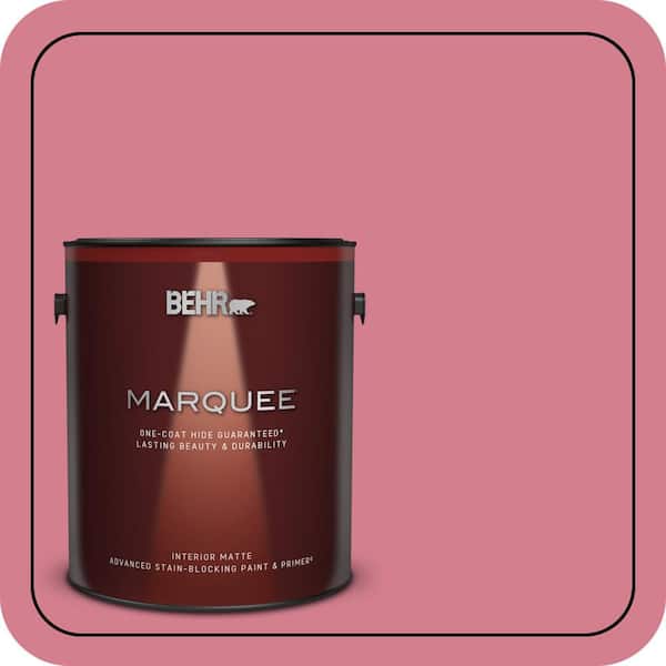 BEHR MARQUEE 1 gal. #P140-4 I Pink I Can Matte Interior Paint & Primer