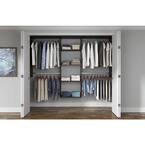 Closet Evolution Deluxe 60 in. W - 96 in. W Harvest Grain Wood Closet ...