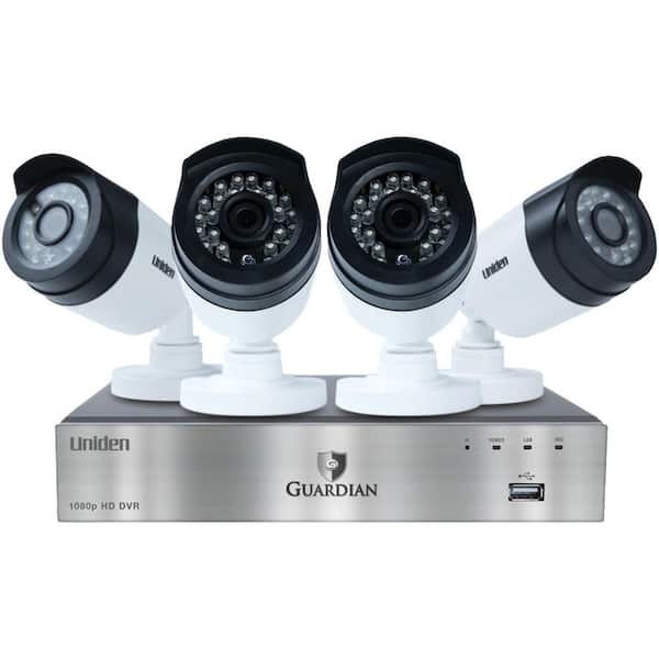 Uniden 4-Channel 1080p DVR System with 4 Outdoor Bullet Cameras