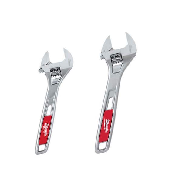 6 in. and 8 in. Adjustable Wrench Set (2-Pack)