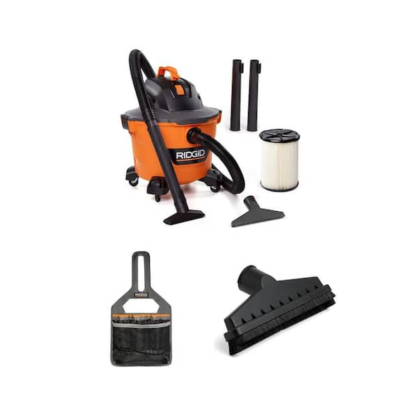 9 Gallon 4.25 Peak HP NXT Shop Vacuum with Filter, Locking Hose, Attachment Bag and 1-7/8 in. Floor Brush Combo