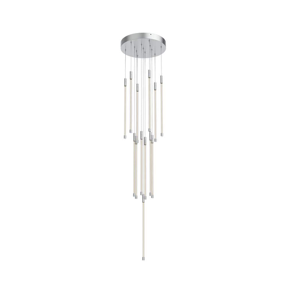 Chrome 13-Light LED Cluster Pendant Chandelier