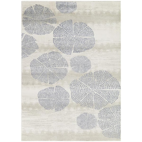 BALTA Hal Blue 5 ft. x 7 ft. Abstract Area Rug