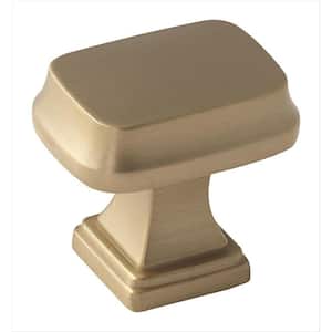 Revitalize 1-1/4 in (32 mm) Length Golden Champagne Square Cabinet Knob