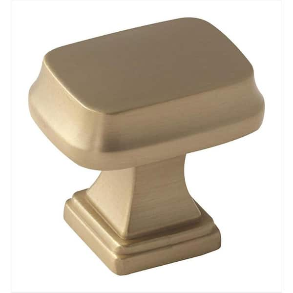 Amerock Revitalize 1-1/4 in. (32mm) Traditional Golden Champagne Rectangle Cabinet Knob