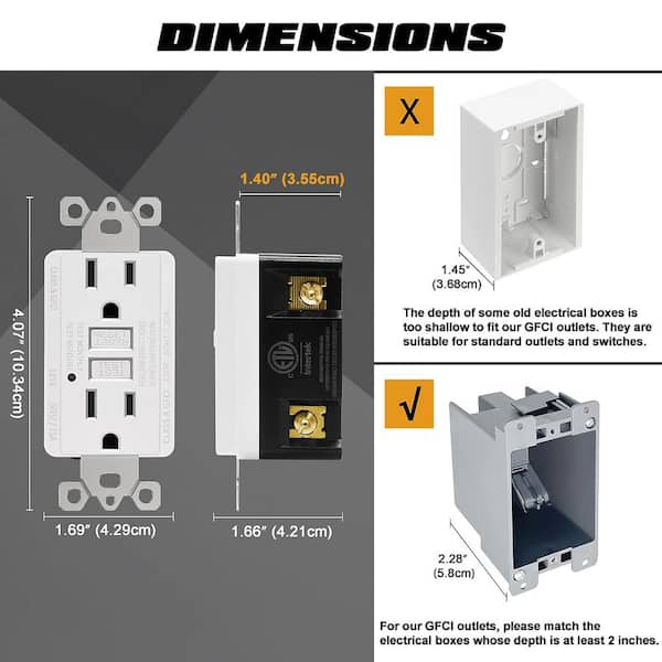 Commercial Electric Smart 15 Amp 120-Volt Tamper Resistant White Duplex  Outlet Powered by Hubspace (1-pack) HPKA315CWB - The Home Depot