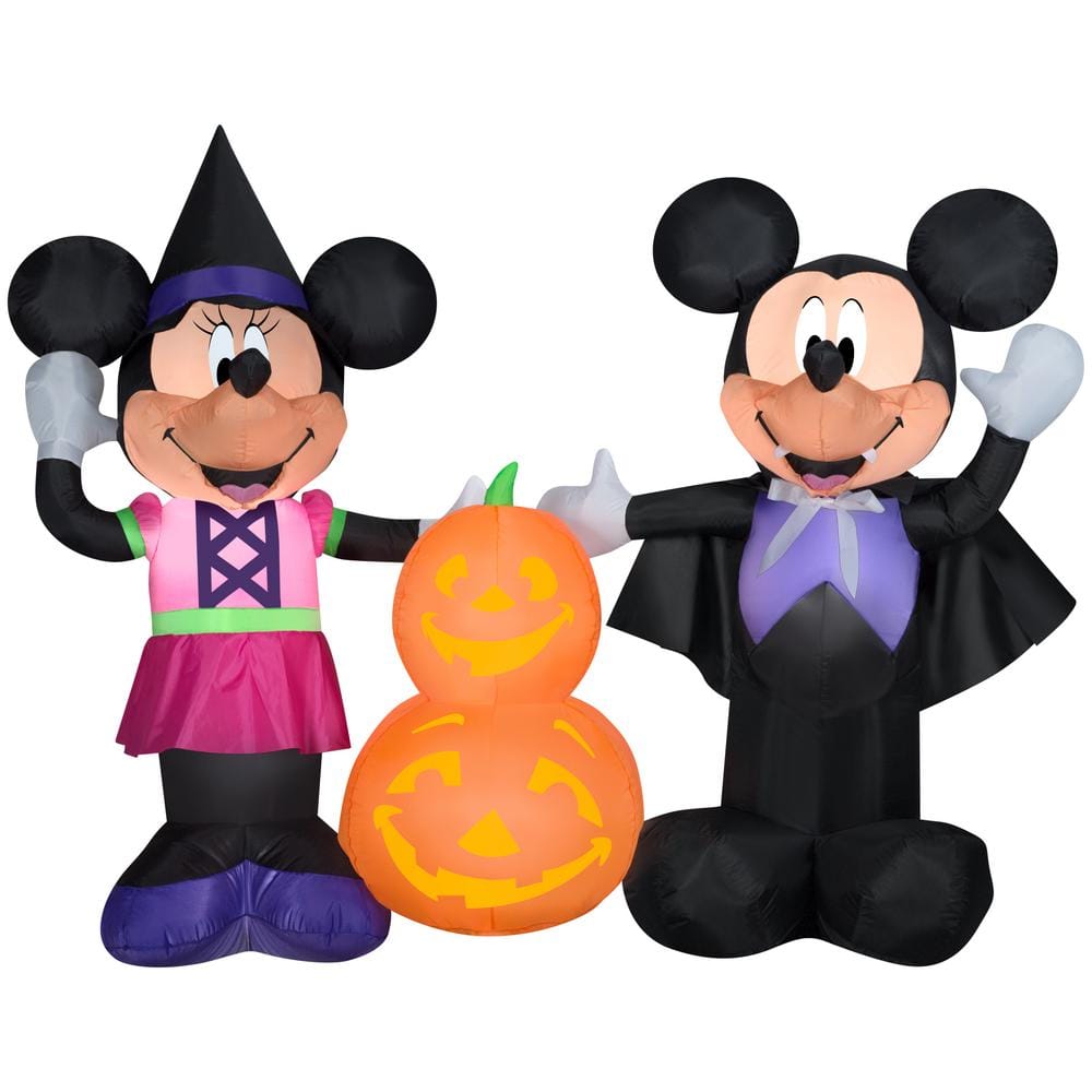 4.5 ft. H x 2 ft. W x 5 ft. L Halloween Airblown Inflatable-Mickey & Minnie