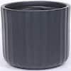 Unbranded 9.5 in. L x 9.5 in. W x 8 in. H 1 qt. Black Indoor/Outdoor Fiber Stone Industrial Decorative Cylinder Pot (4-Per Carton)