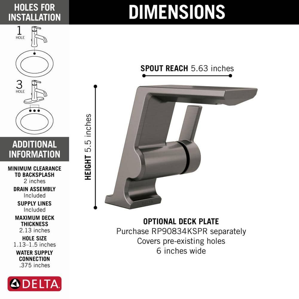 Modern Stainless Steel Single Hole Bathroom Faucet with ADA Compliance