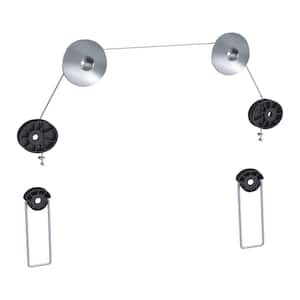 Universal Ultra Slim Low-Profile Wire Rope Hanging-Style Fixed Wall Mount for 37 in. - 70 in. TVs