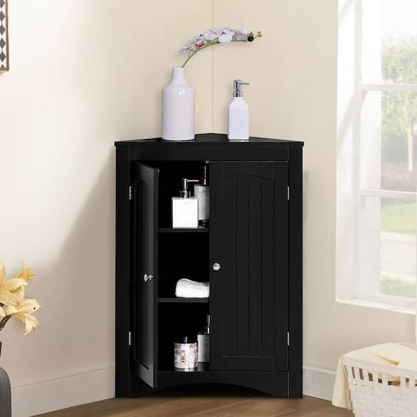 Lycvki 24 in. W x 12.2 in. D x 32.3 in. H Bathroom Floor Corner
