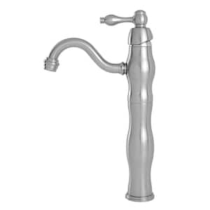 Victorian Single Hole Single-Handle Vessel Bathroom Faucet in Brushed Nickel