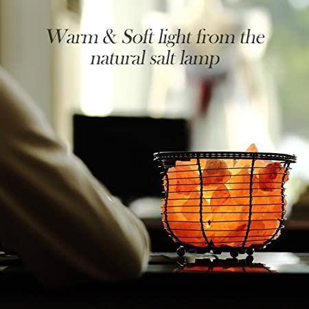 WBM Himalayan 6.75 in. Ionic Crystal Natural Salt 9-11 lbs. Tall Basket  Lamp 1301B - The Home Depot