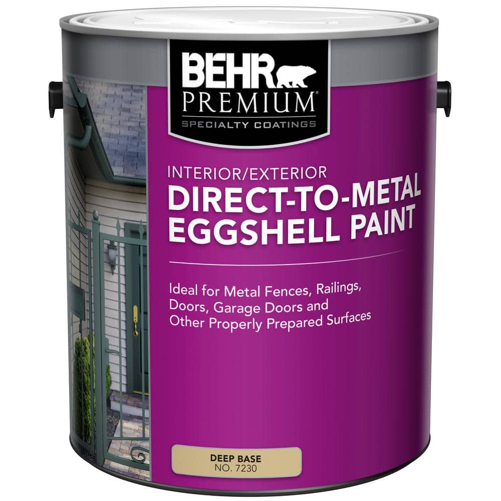 BEHR PREMIUM 1 gal. Deep Base Eggshell Direct to Metal Interior/Exterior Paint 723001 The Home