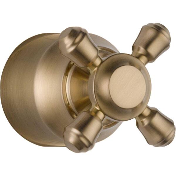 Delta Cassidy Gold Hand Shower/Diverter Valve Metal Cross Handle in Champagne Bronze