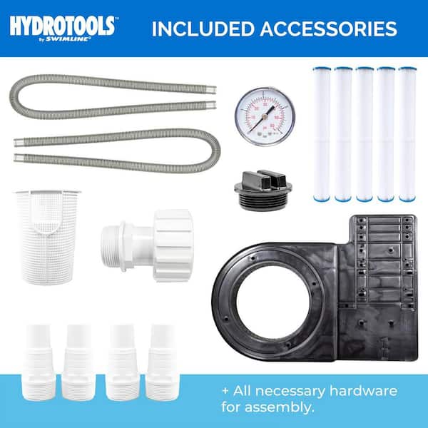 HydroTools 40 sq. ft. Extra Flo 5-Element Cartridge Pool Filter Tank