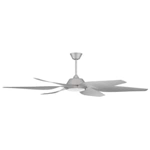 Zoom 66 in. Indoor/Outdoor Titanium Finish Ceiling Fan with Integrated LED Light & Remote/Wall Control Included