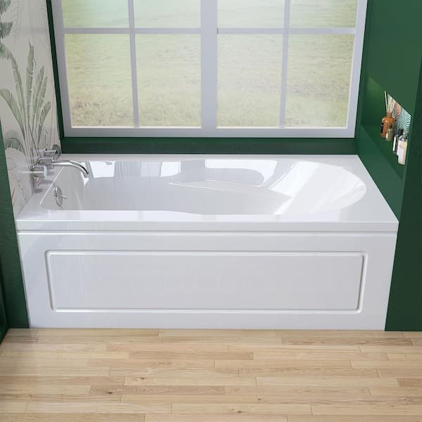 Zeafive Sez 60 in. x 32 in. Alcove/Apron Front Soaking Bathtub