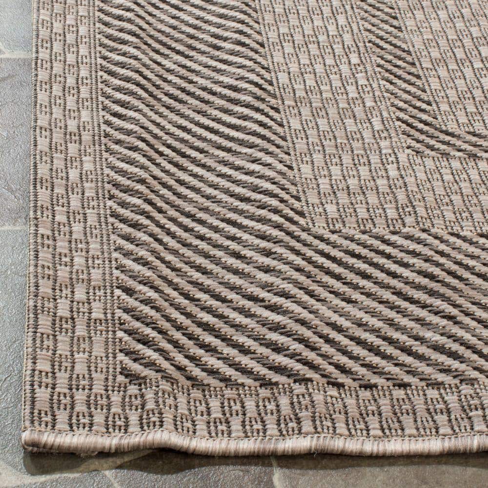 Courtyard CY8477 Power Loomed Indoor/Outdoor Area Rug - Beige/Black - 8'9"x11'9" - Safavieh.