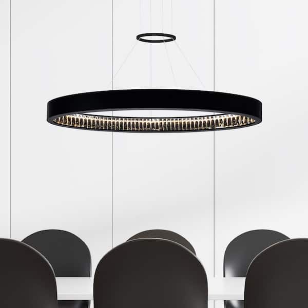 Rosalina LED Chandelier With Matte Black Finish