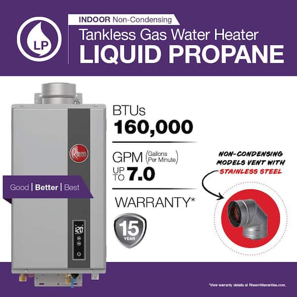 Performance Plus 7.0 GPM Non-Condensing Indoor Liquid Propane Tankless Water Heater