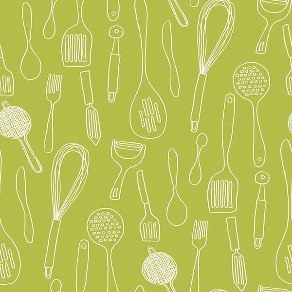 York Wallcoverings Kitchen Contours Silhouettes Wallpaper