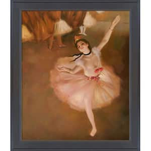 Star Dancer (On Stage) by Edgar Degas Gallery Black Framed People Oil Painting Art Print 24 in. x 28 in.