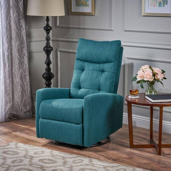 teal push back recliner