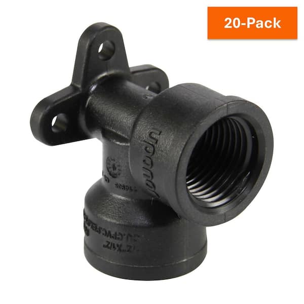 Uponor TotalFit 1/2 in. Push-to-Connect x 1/2 in. FNPT Engineered Polymer 90-Degree Drop Ear Elbow (20-Pack)