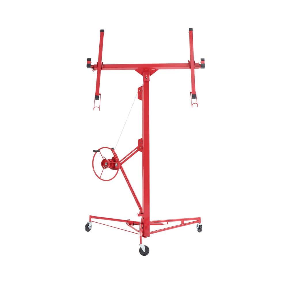 54 in. x 54 in Trowel 11 ft. Red Drywall Panel Hoist Jack Caster Construction Lockable Tool price history on PriceWatchPro
