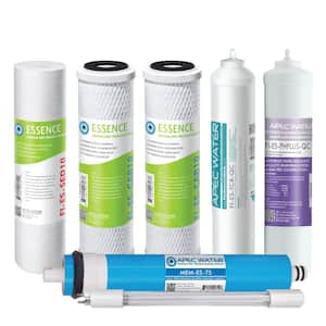 Essence Complete Replacement Filter Set for ROES-PHUV75 pH Enhanced UV Sanitizing 7-Stages RO Water System