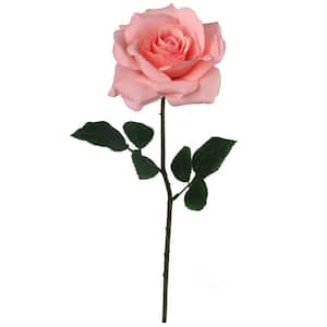 20" Pink Artificial Open Rose Floral Arrangements, 24-Piece Blooming Grandeur for Exquisite Elegance & Captivating Decor