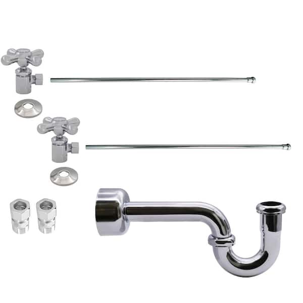 Belle Foret Pedestal Lavatory Supply Kit in Polished Chrome