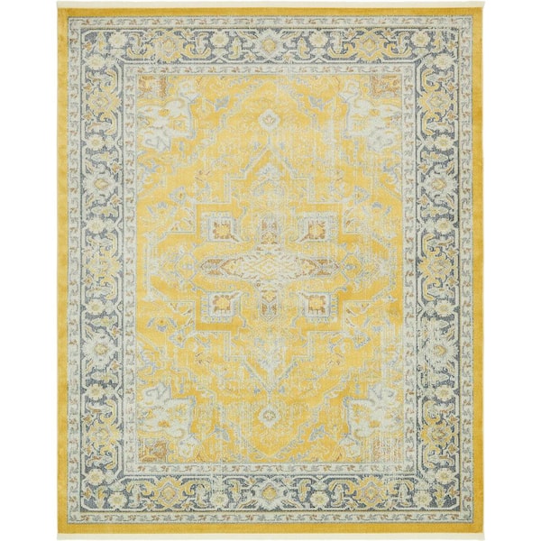 Unique Loom Baracoa Prado Yellow 8' 4 x 10' 0 Area Rug