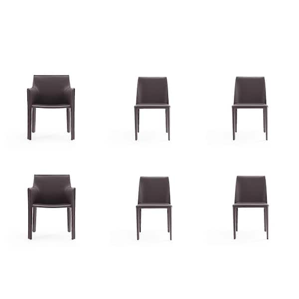 Manhattan Comfort Paris Grey Dining Chairs (Set of 6)