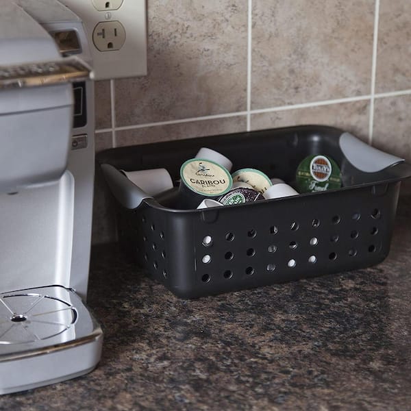 8 Pack ] Plastic Storage Baskets - Small Pantry Organization and