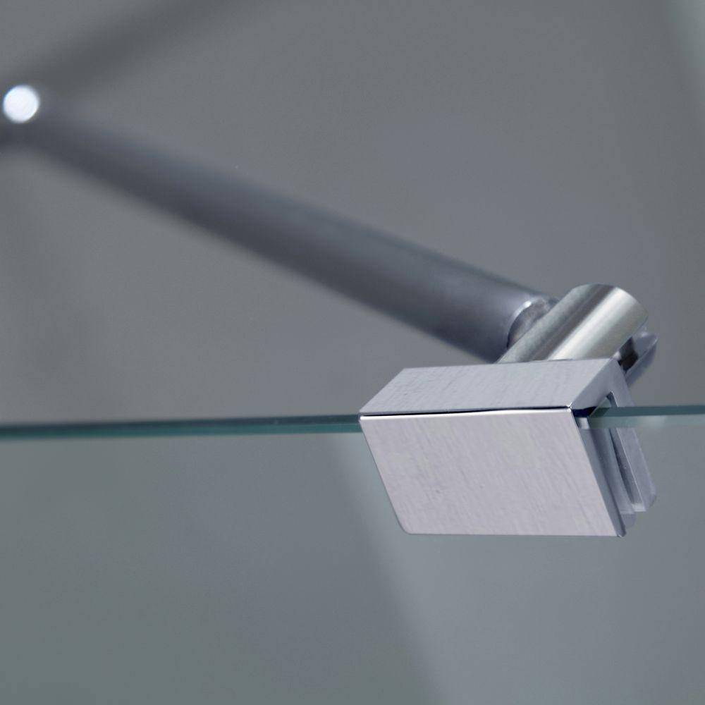 Nautis GS Frameless Clear Glass Hinged Shower Door with Shelves