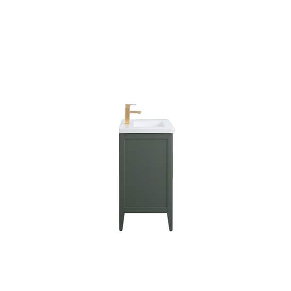20 in. W x 15.8 in D x 34 in. H Single Sink Bathroom Vanity Cabinet in Vintage Green with Ceramic Top