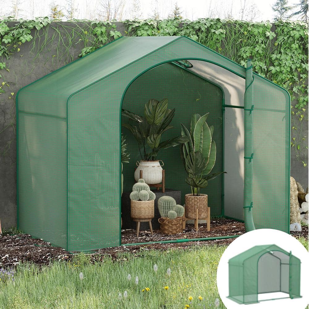 ToolCat 6 ft. x 3 ft. x 5 ft. Portable Walk-in DIY Greenhouse, PE