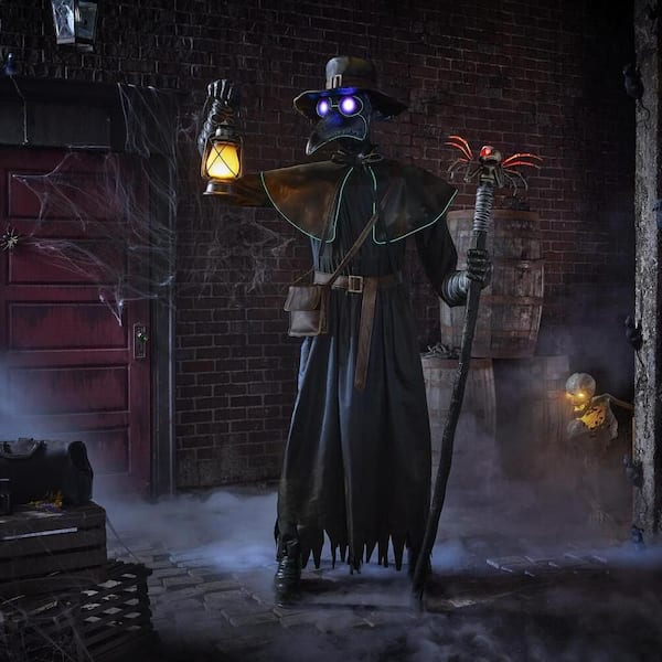 7 FT Grave & Bones Animated LED Plague Doctor