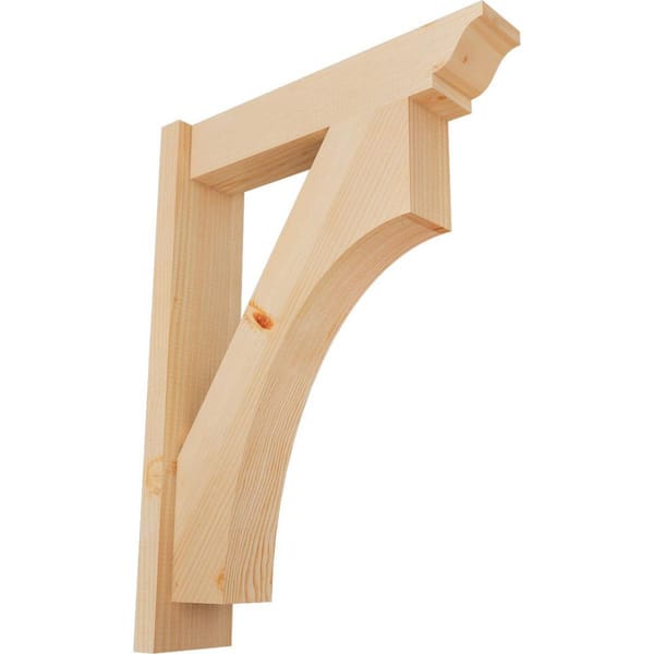 Ekena Millwork 6 in. x 30 in. x 22 in. Douglas Fir Westlake Traditional Smooth Outlooker