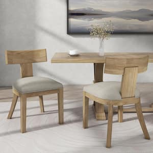 Senna Fabric Upholstered Dining Chairs (Set of 2), Pebble