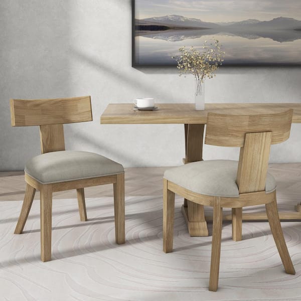 CHRISTOPHER KNIGHT HOME Senna Fabric Upholstered Dining Chairs (Set of 2), Pebble
