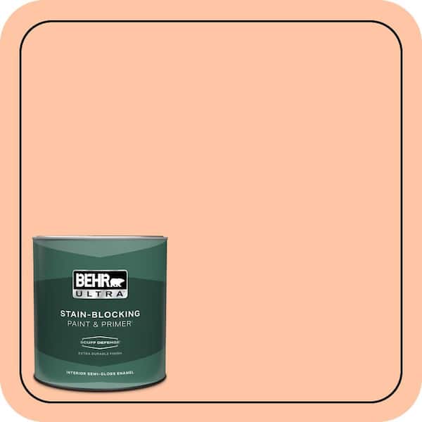 BEHR ULTRA 1 qt. #240A-3 Bright Citrus Extra Durable Semi-Gloss Enamel Interior Paint & Primer