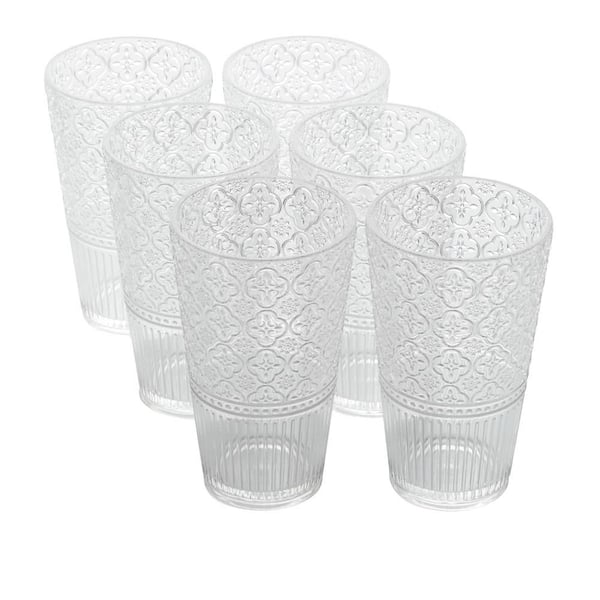 Victoria 22 oz. Clear Acrylic Ice Tea Glass (Set of 6)