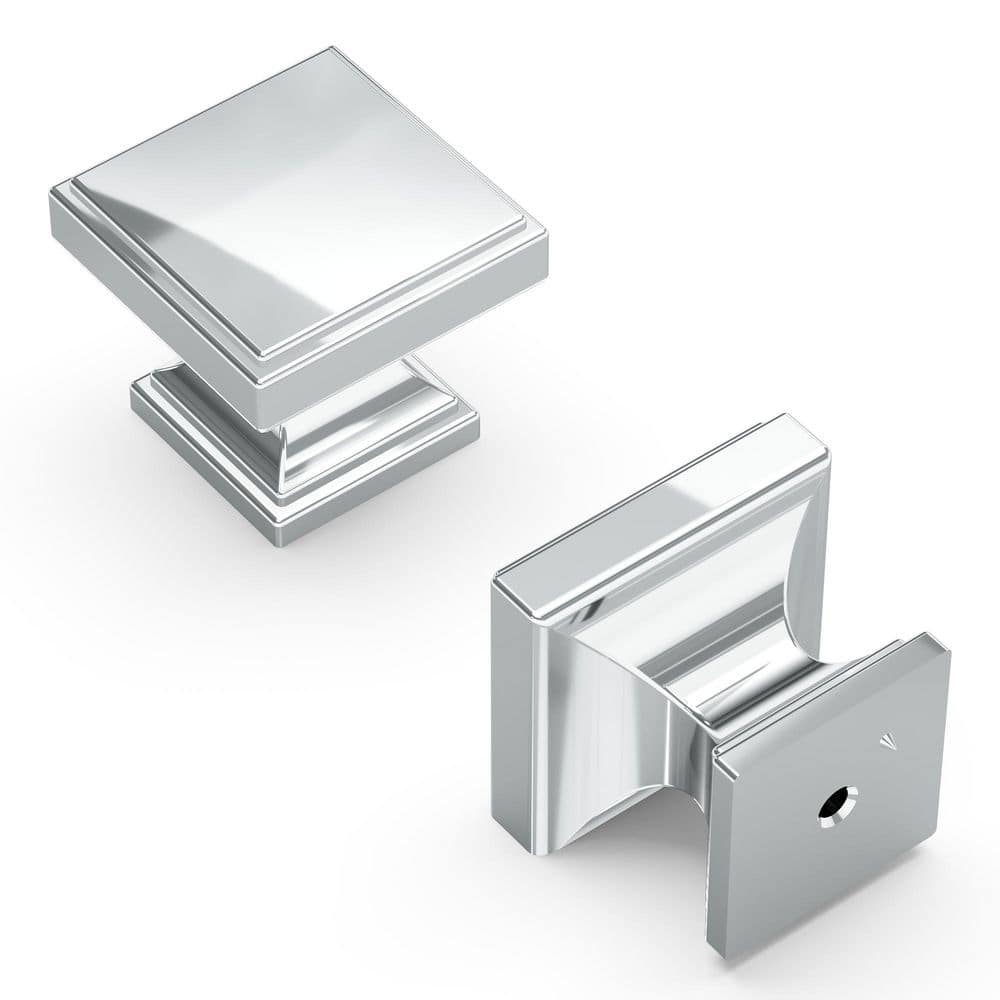 Brownstone Collection Knob 1.38 Inch x 1.38 Inch Chrome Finish Square Cabinet Knob price history on PriceWatchPro