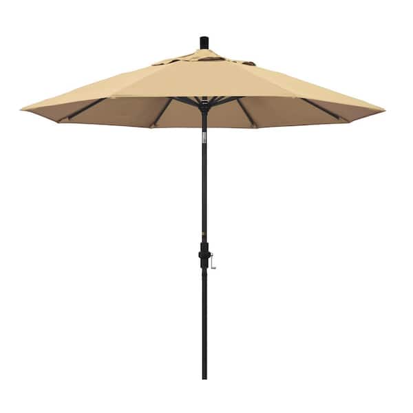 California Umbrella 9 ft. Aluminum Collar Tilt Patio Umbrella in Beige Pacifica