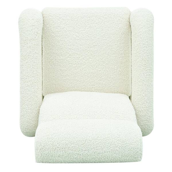 Poltrona reclinabile manualmente in velluto beige Verdal